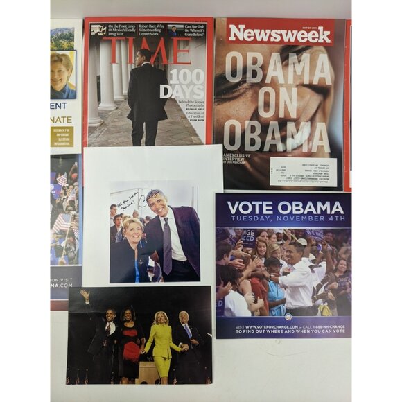 Barack Obama Hand Signed Photograph Ephemerea Memorabilia Magazines Newspaper - Picture 6 of 10